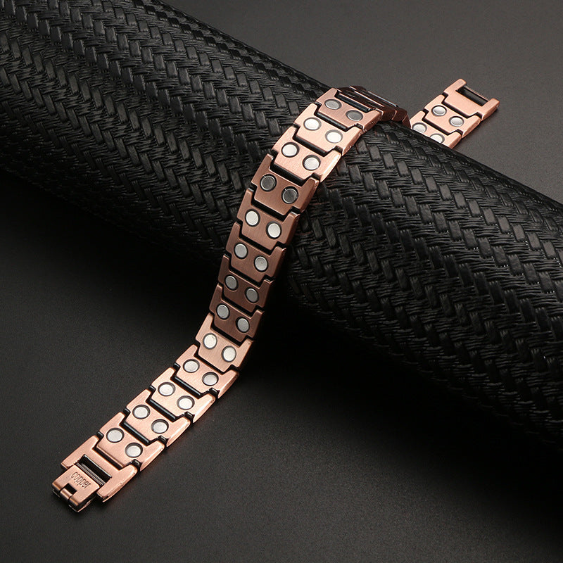 Men's Vintage Fashion Cross Magnet Negative Ion Bracelets