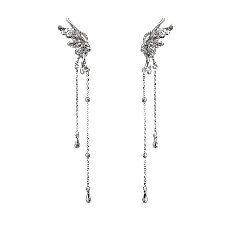 Super Fairy Elf Butterfly Tassel Female Bone High-grade Sense Ear Clip