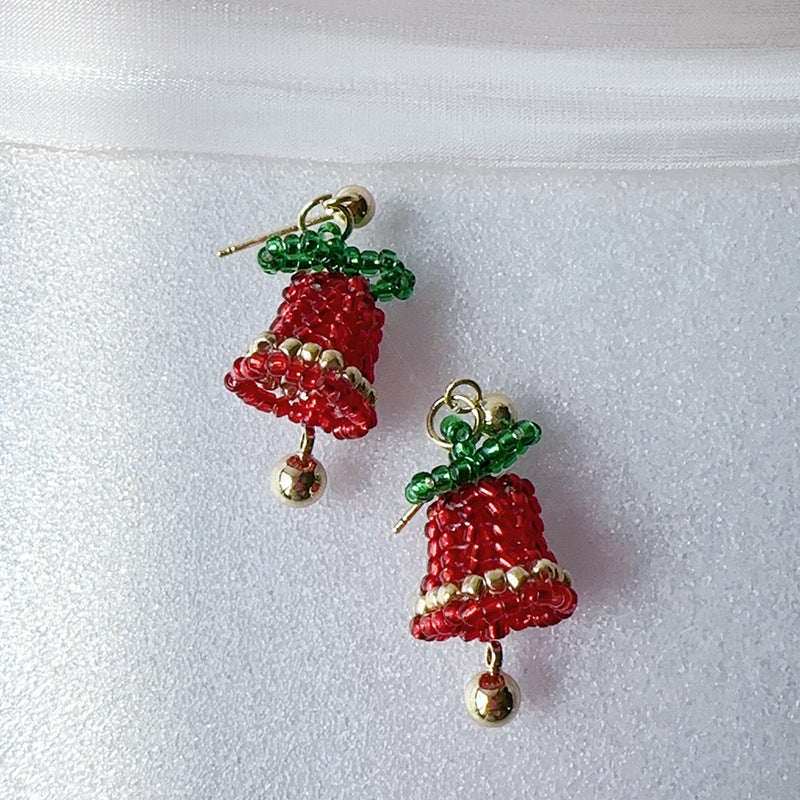 Hesitation Personalized Christmas Bell Cute Everyday Earrings