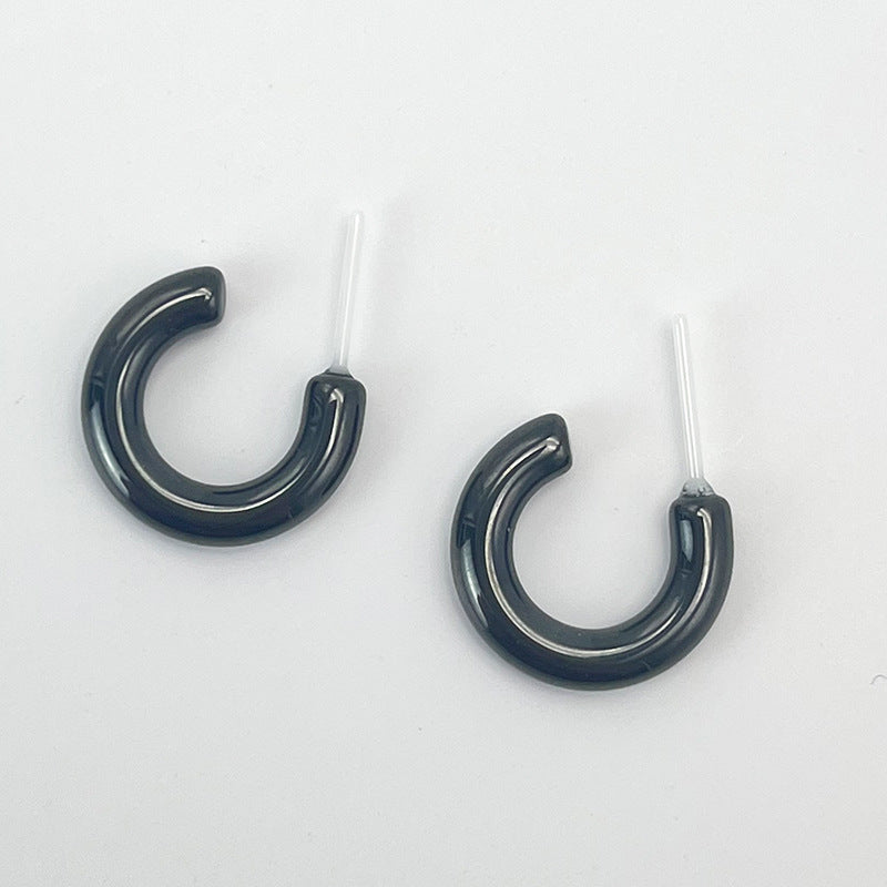 Simple Type Biological Ceramic Ear Integrated Porcelain Zirconia Earrings