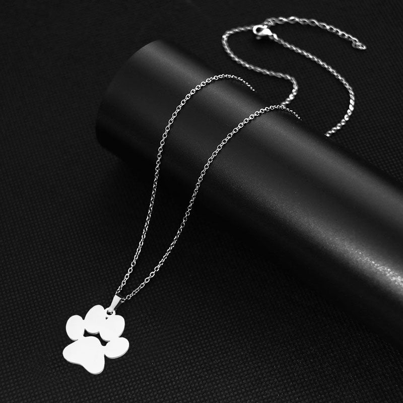 Cute Animal Cat's Paw Feet Ear Jewelry Set