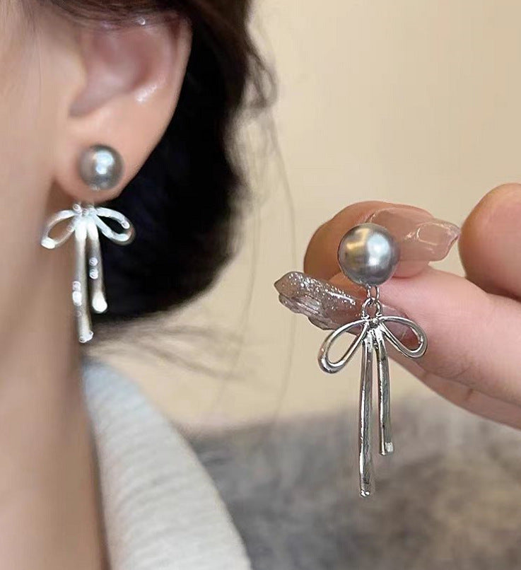 Mosquito Coil No Pierced High-grade Sense Pearl Vintage Flower Ear Clip