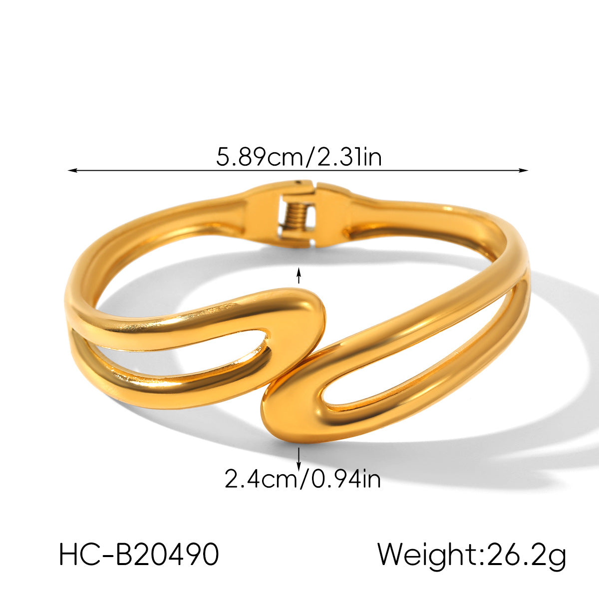 Sier Color Matching Titanium Steel Personality Simple Irregular Bracelets