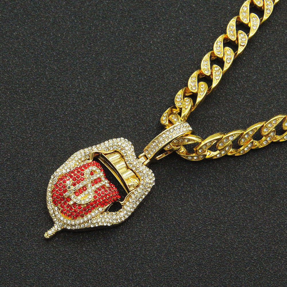 Hop Rap Decoration Full Diamond Three-dimensional Necklaces