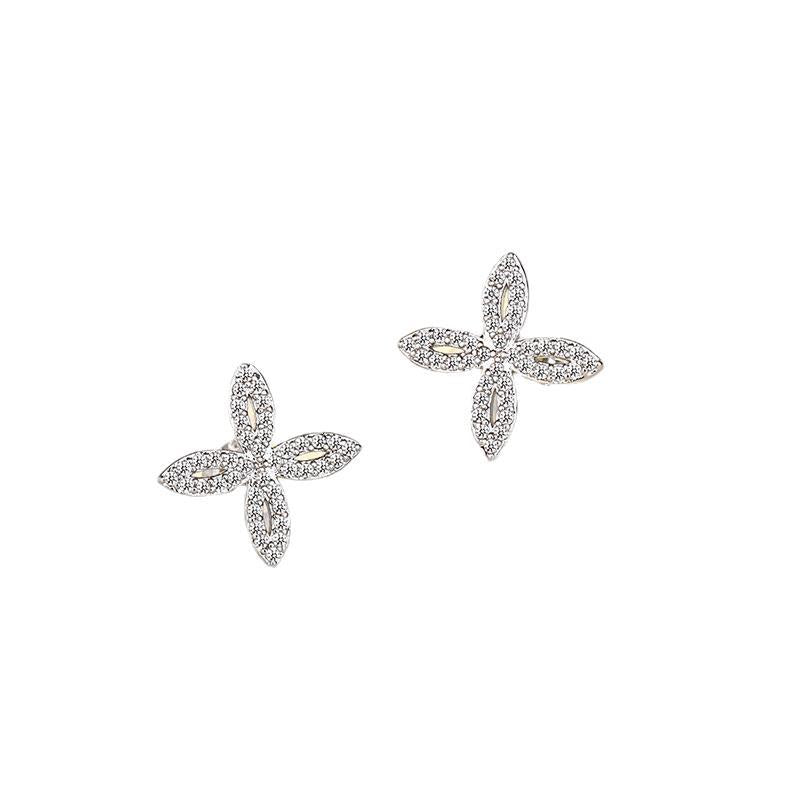 Women's Flower Sterling Sier High-grade Simple Exquisite Earrings