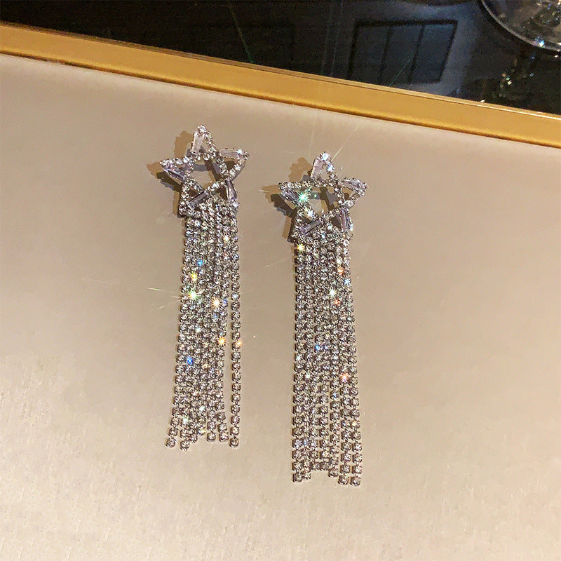 Long Fringe High-grade Light Luxury Temperament Earrings