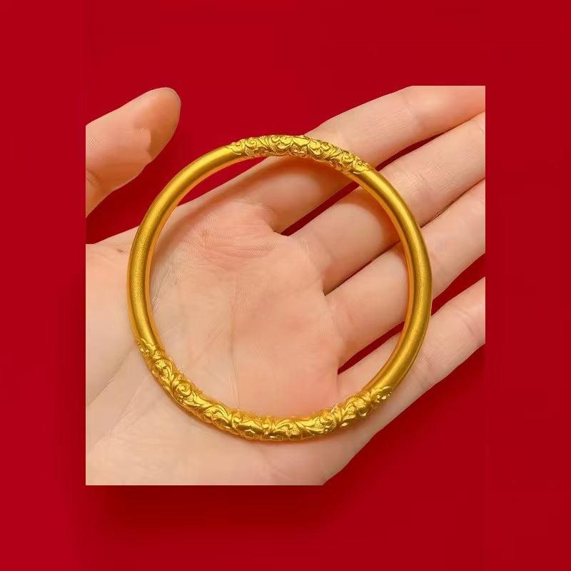 Two Lotus Seedpod Golden Balls Vietnam Simulation Wedding Bracelet