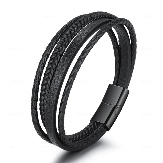 Men's Woven Vintage Leather Simplicity Hand Bracelets