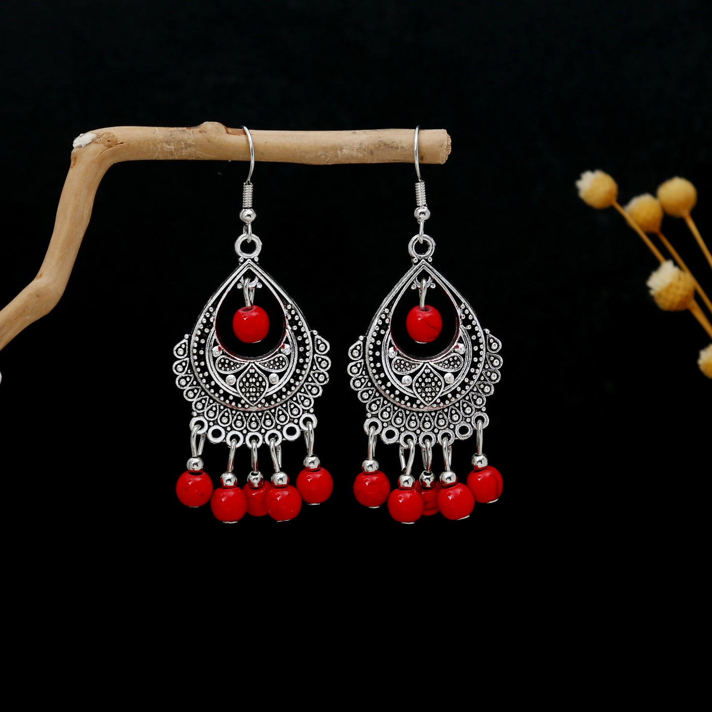 Bohemian Ethnic Style Ear Long Tassel Metal Fashion Earrings