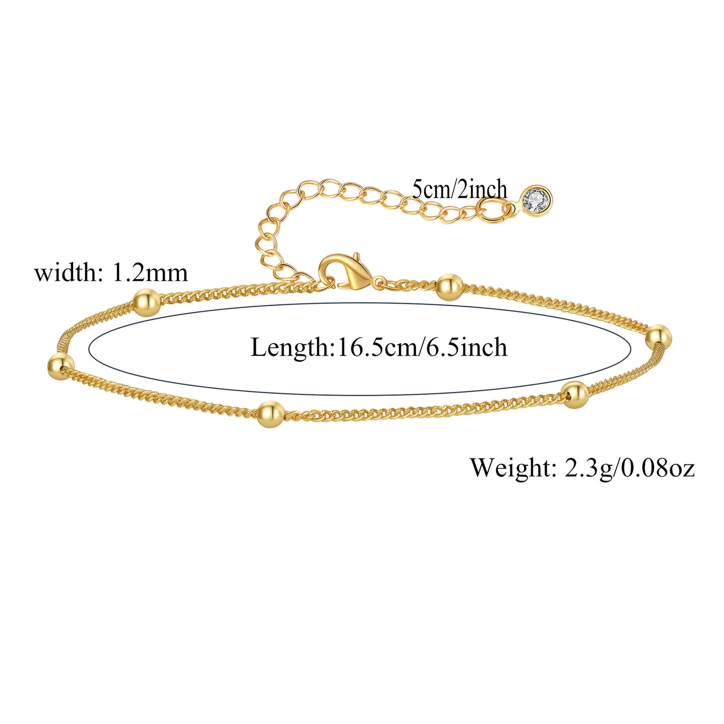 Women's Real Gold Cuban Chain Suit Clip Bracelets