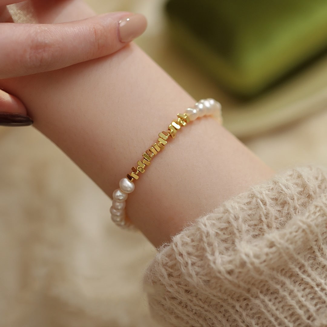 Bracelets de luxe légers en perles de Sier pour femmes