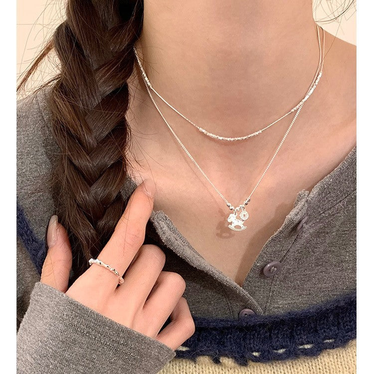 Ice Trojan Female Affordable Luxury Fashion High-grade Sense Immediately Necklace