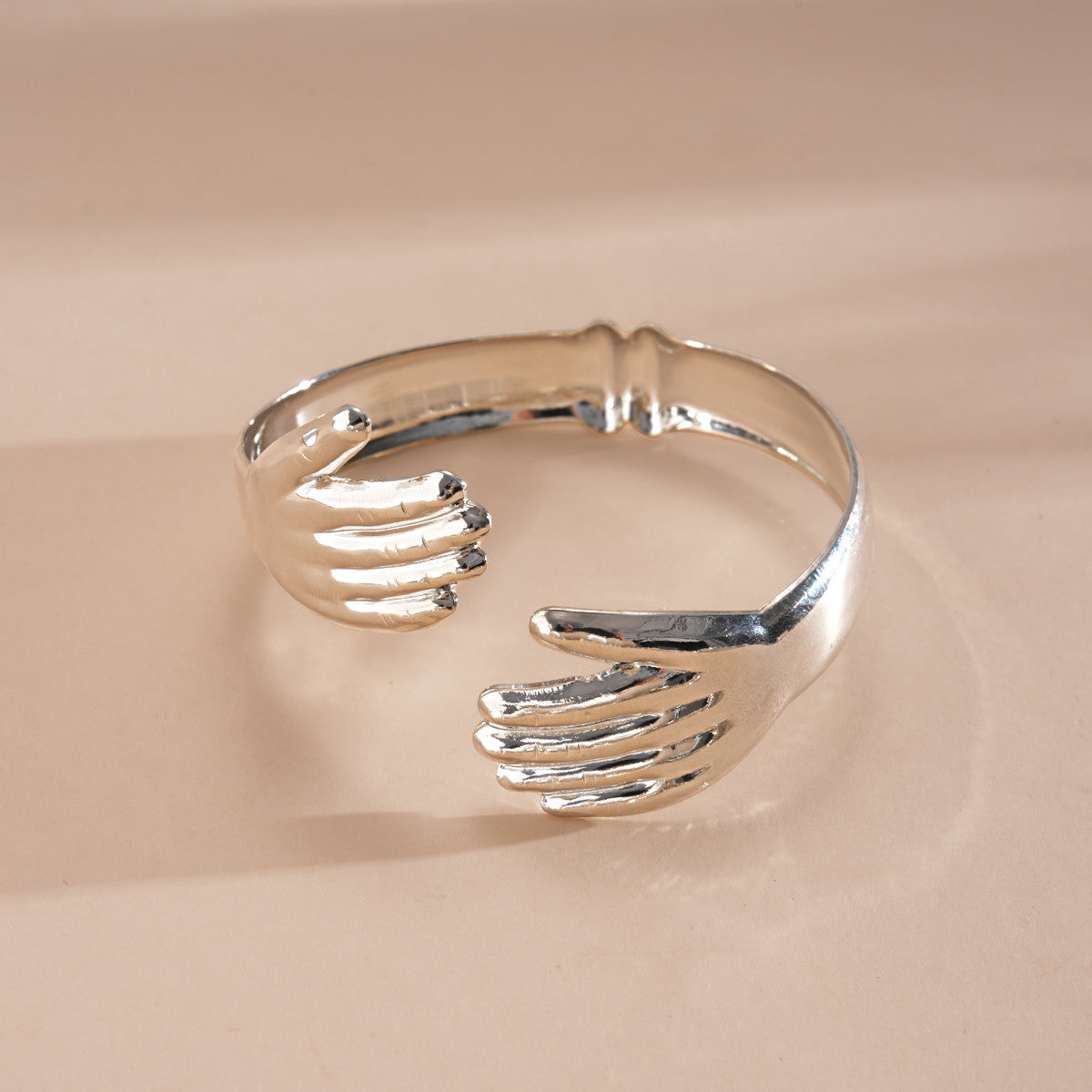 Women's Metal Pleated Flowers Openings Suit Niche Exaggerated Light Luxury Bracelet