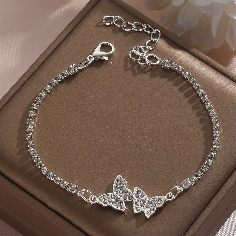 Damen-Diamant-Schmetterling, einfacher Handschmuck, koreanische Armbänder