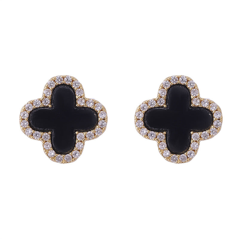 Women's Light Luxury Temperament High-grade Lucky Four-leaf Clover For Earrings