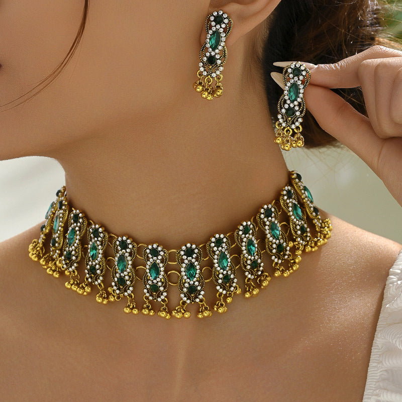 Indian Ethnic Style Vintage Gemstone Beads 2 Necklaces