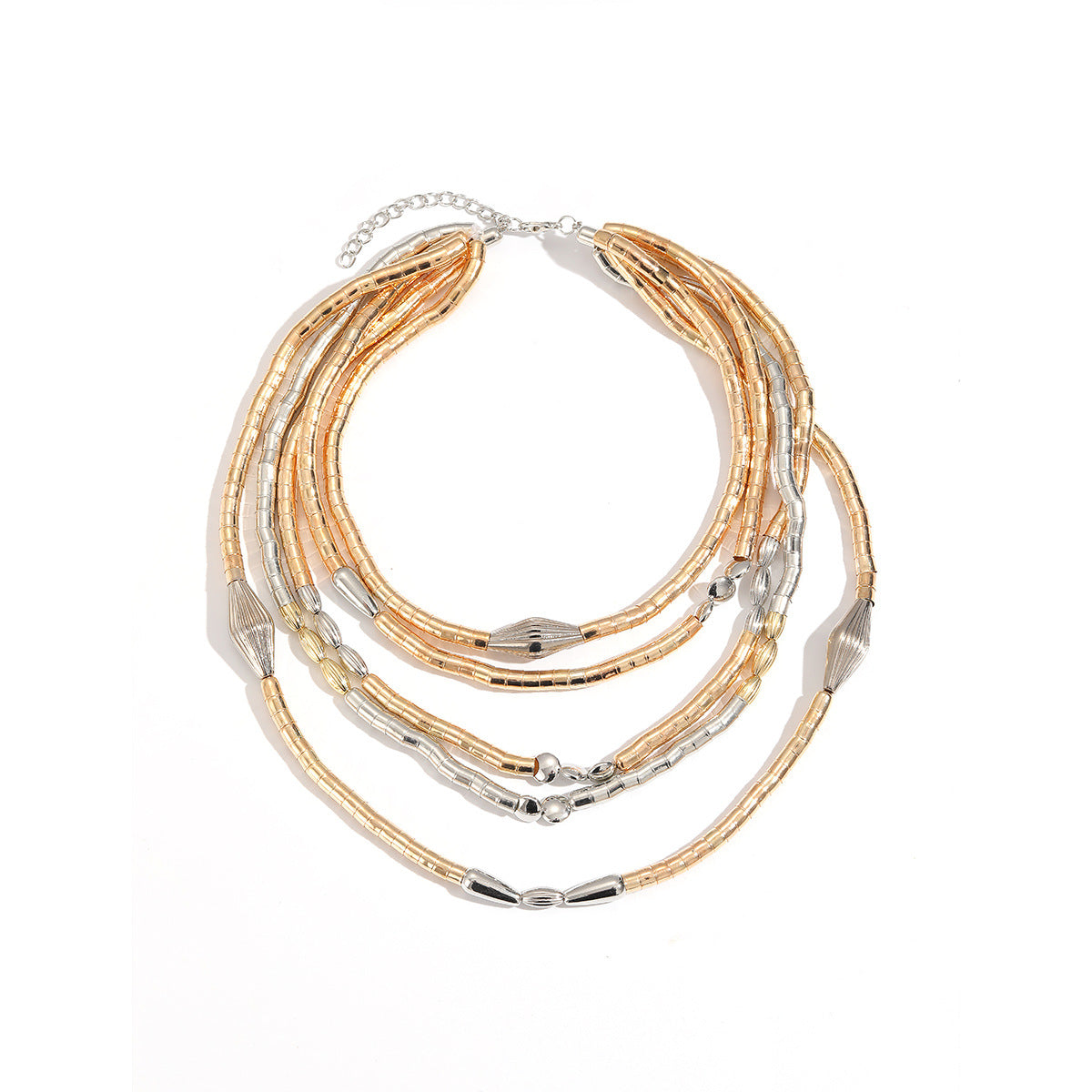 Hand-knit Gold Sier Color Matching Twin Jewelry Set