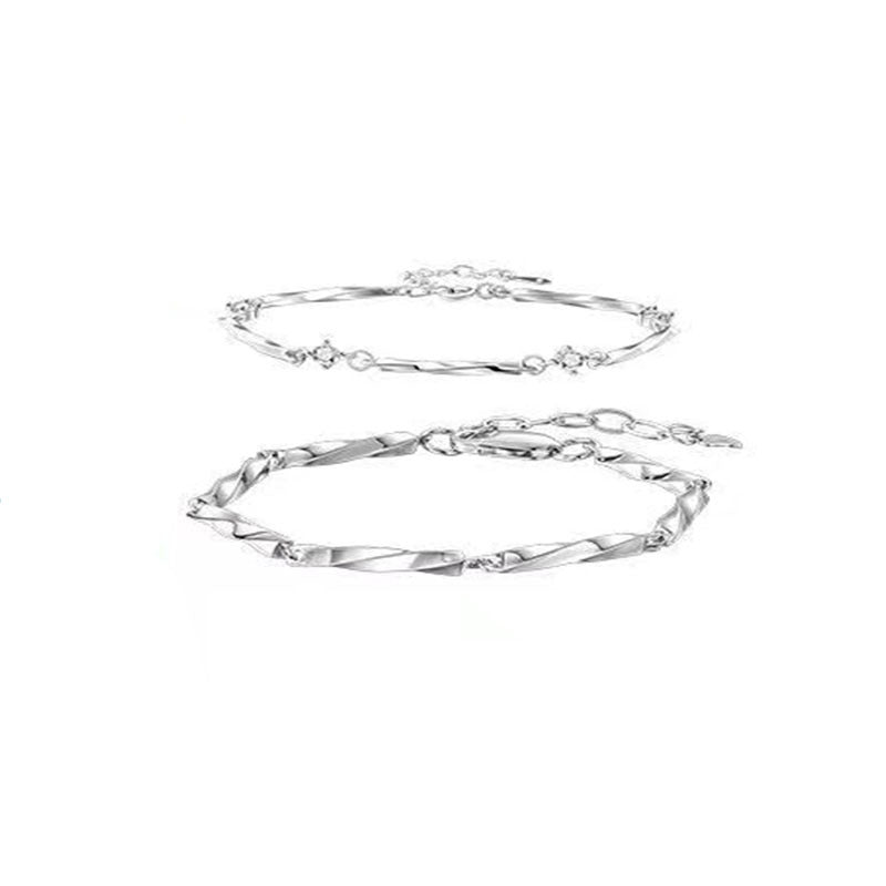 Mobius Strip Couple Pair Small Gift Bracelets