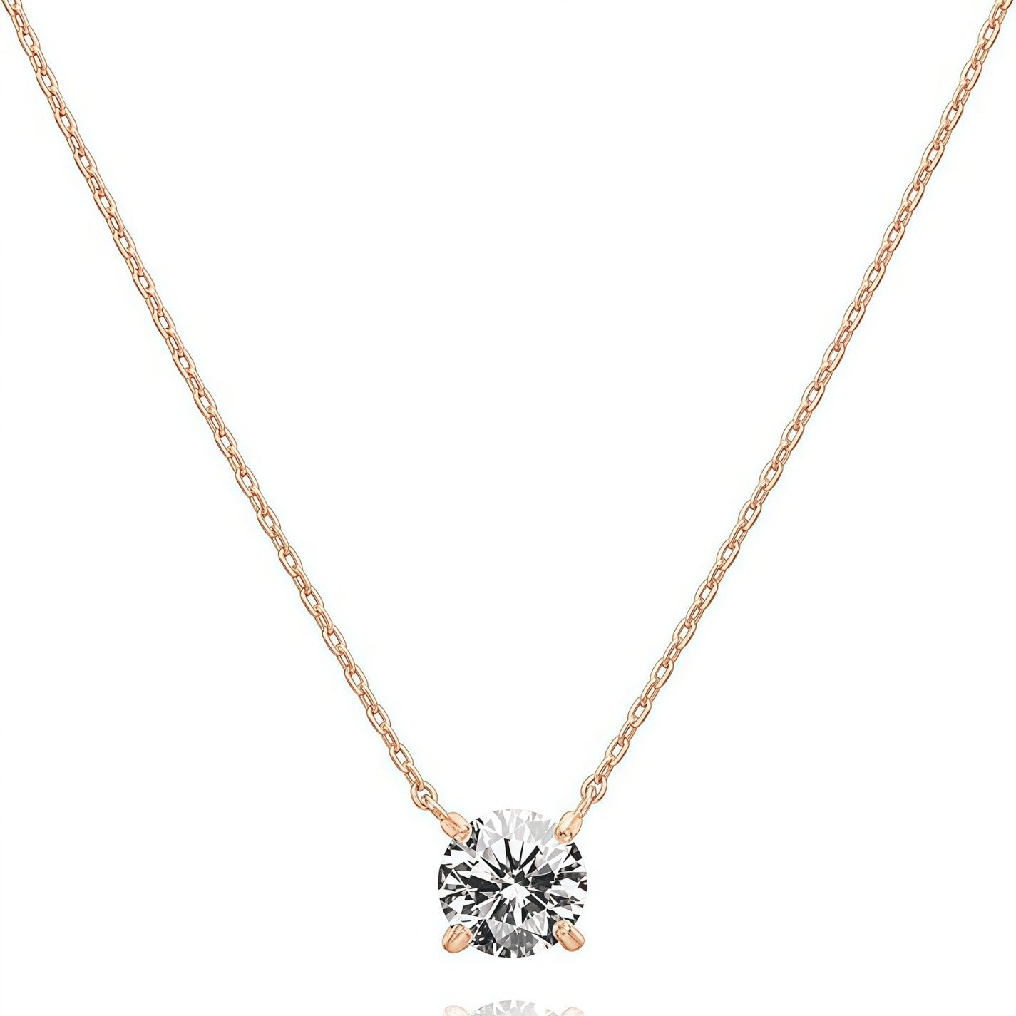 Women's Popular Fashion Classic Four Claw 2 Karat Simulation Pendants