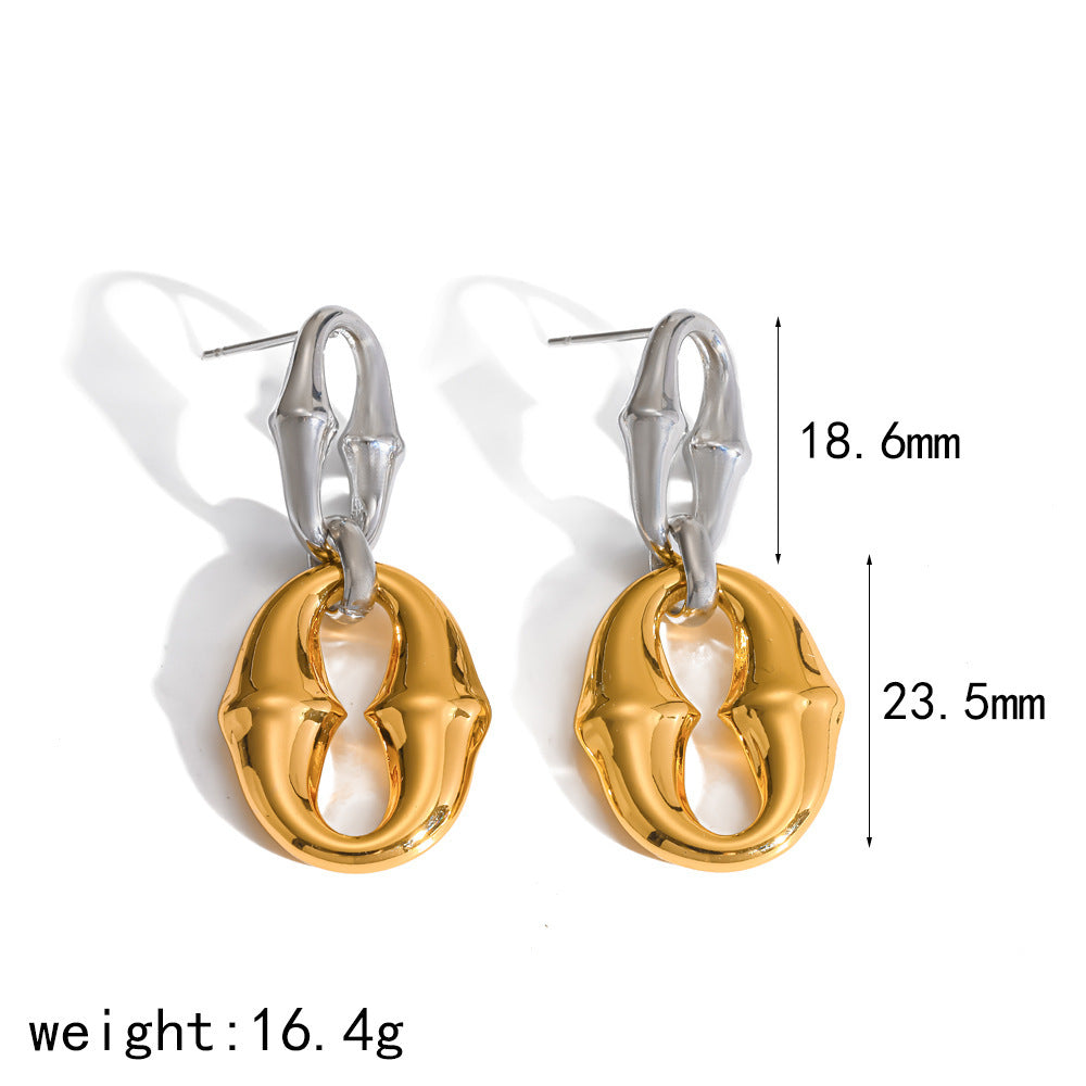 Women's Gold Color Matching Stainless Steel Light Luxury Rings