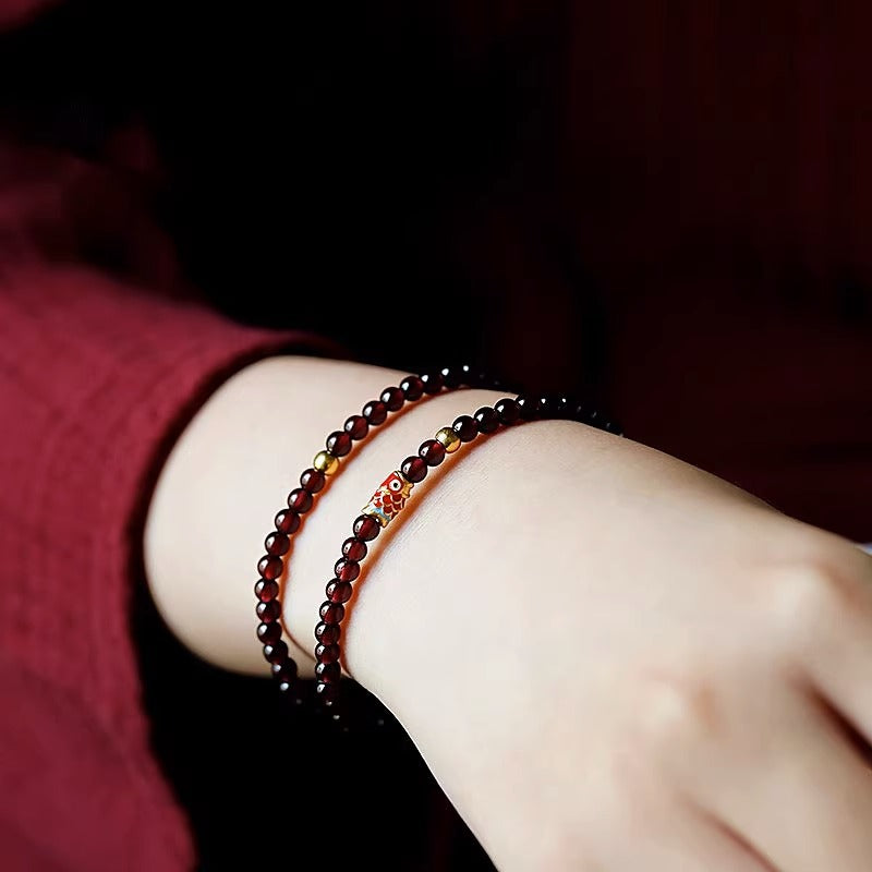 Bracelets Sier Koi exquis de luxe léger de minorité