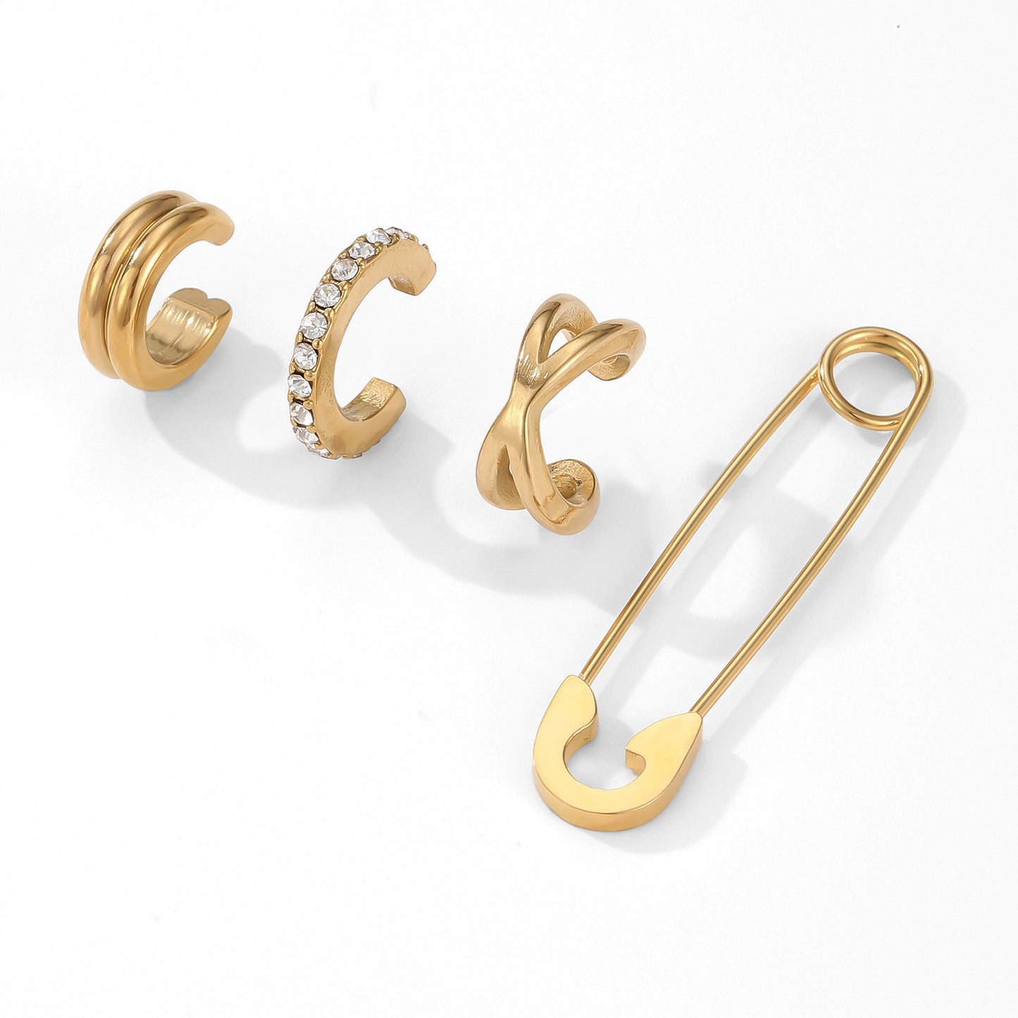 Stainless Steel Pin Stylish Water Drop Ear Clip
