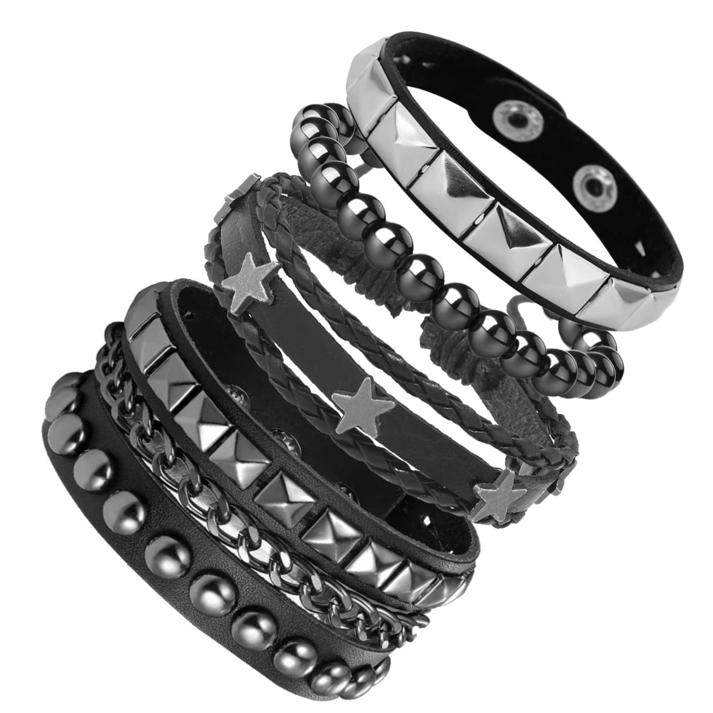 Men's Punk Chain Personality Hip Hop Rivet Bracelets