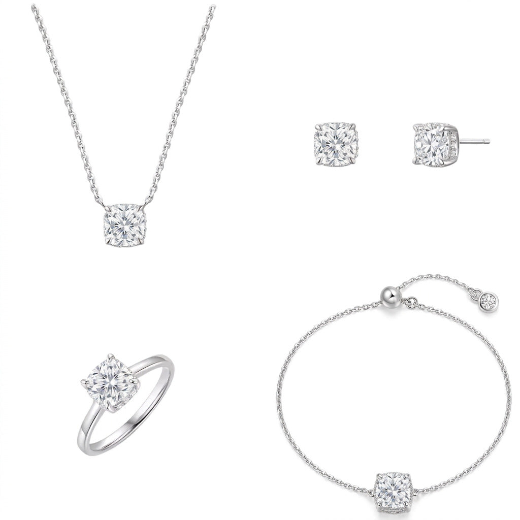 Cultivation Diamond High Carbon Rhinestone Princess Square Bracelets