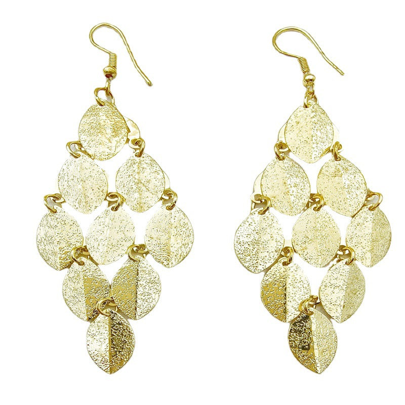 Leaf Evening Dress Ornament Bride Non Earrings