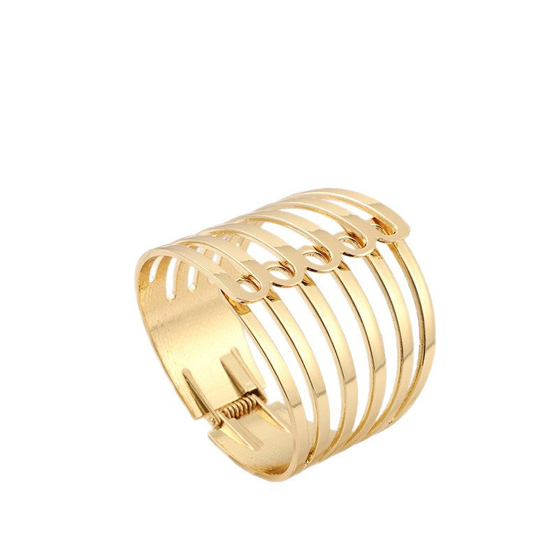 Alloy Design Fashion Wide Edge Hollow Bracelets