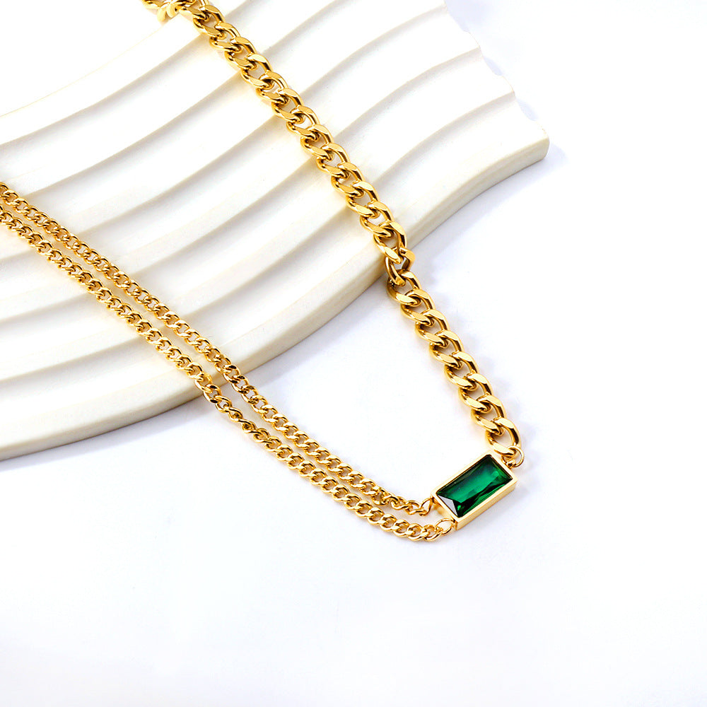 French Entry Lux Elegant Clavicle Chain Necklace