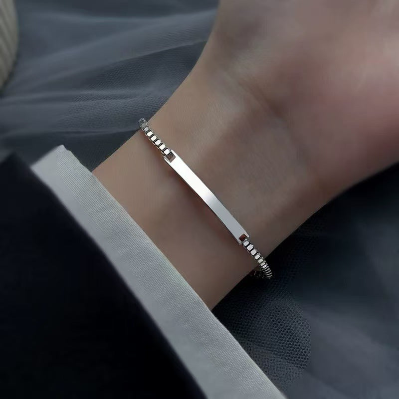 Women's Light Luxury High-grade Sterling Sier Flashing Zircon Bracelets