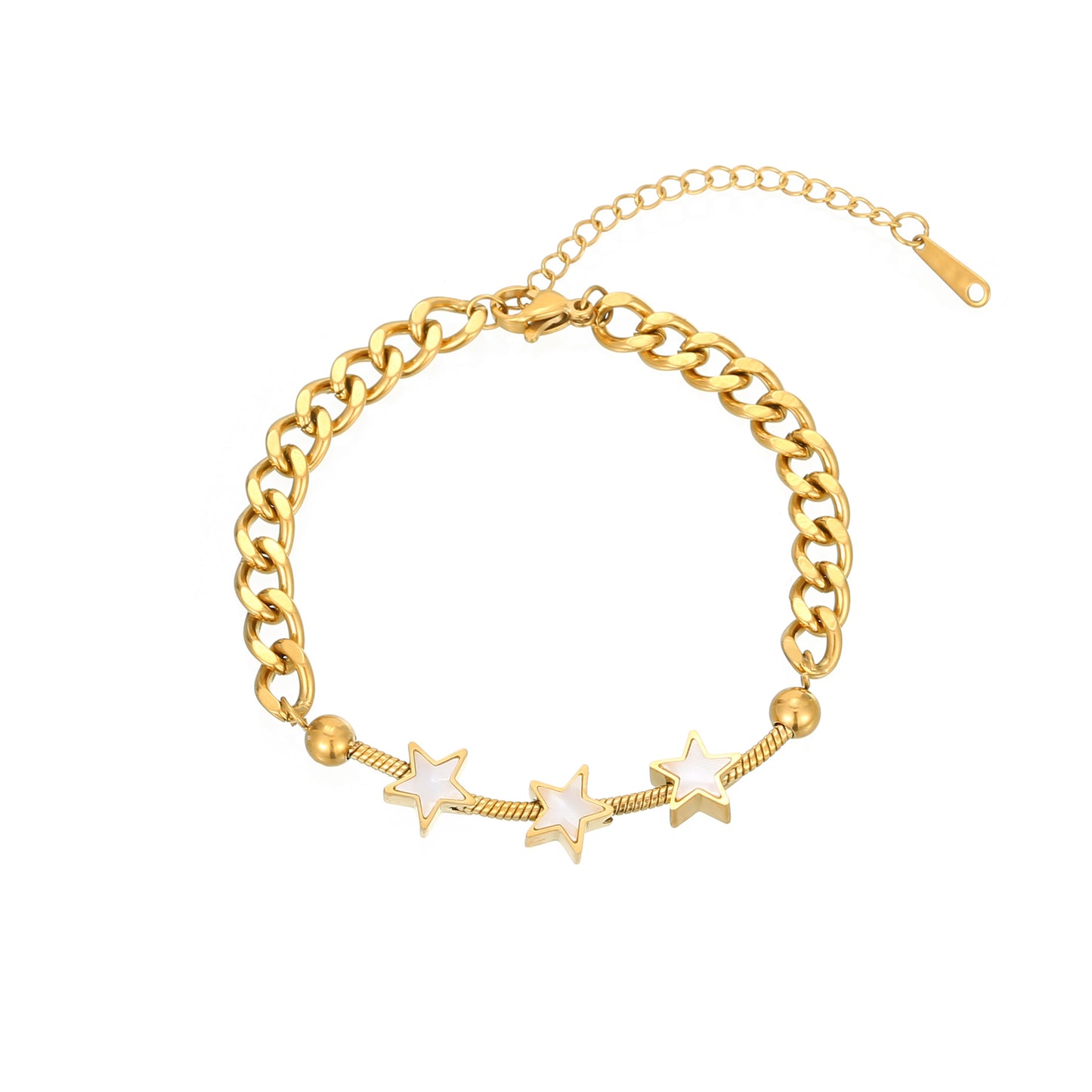 Simple Five-pointed Star Metal Temperamental Light Bracelets