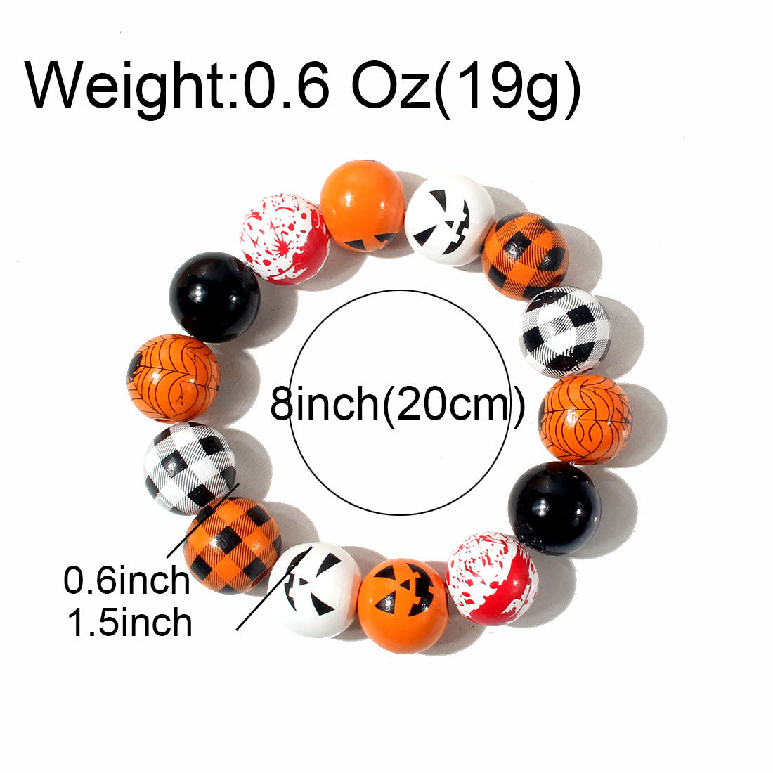 Beliebte lässige, stilvolle Ornament-Halloween-Stretch-Armbänder