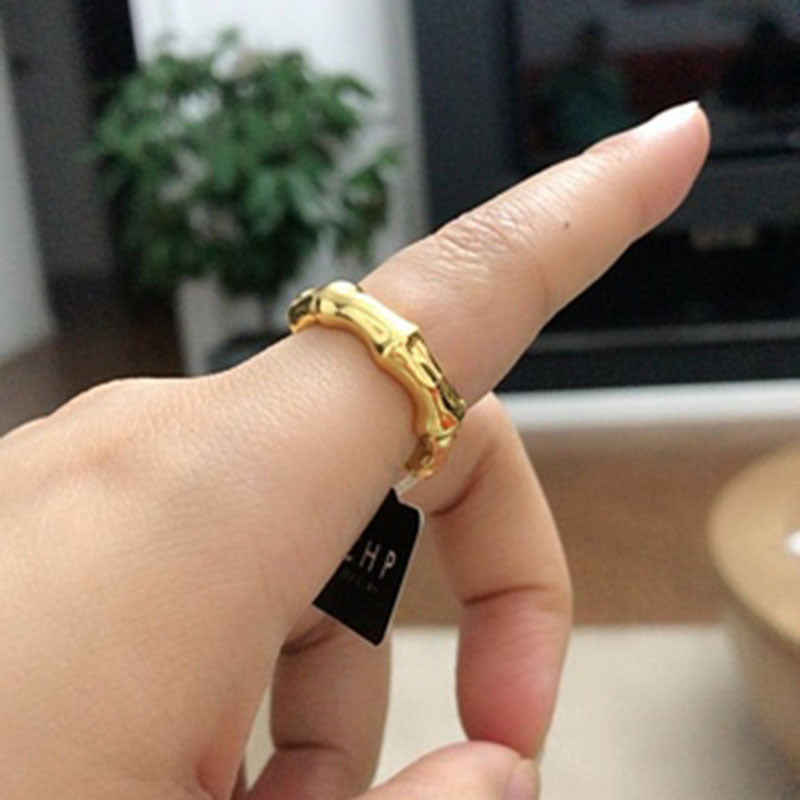 Simple Bamboo Thick Gold-plated Match Expert Bracelets