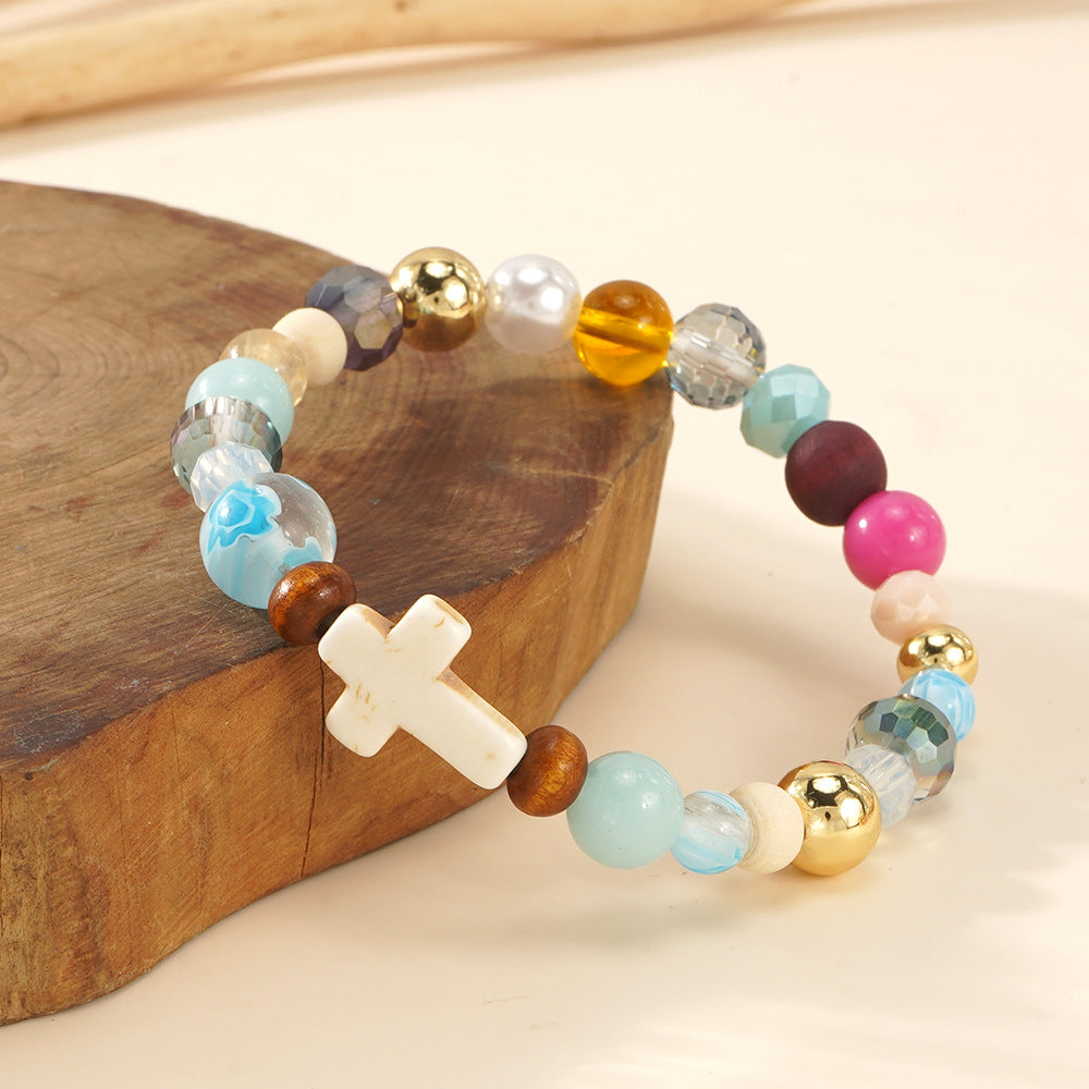 Light Bead Stone Beaded Mix Match Design Sense Minority Female Bracelets
