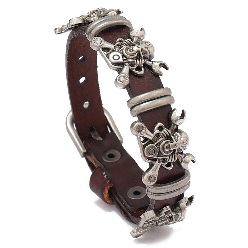 Fashion Simple Punk Cattle Leather Personality Bracelets