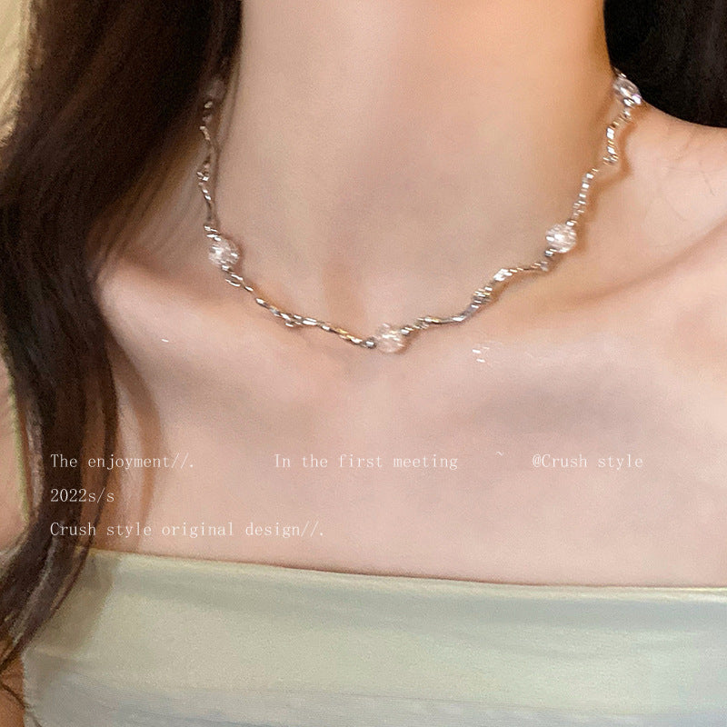 Irregular Metal Female Summer Cold Wind Niche Necklace