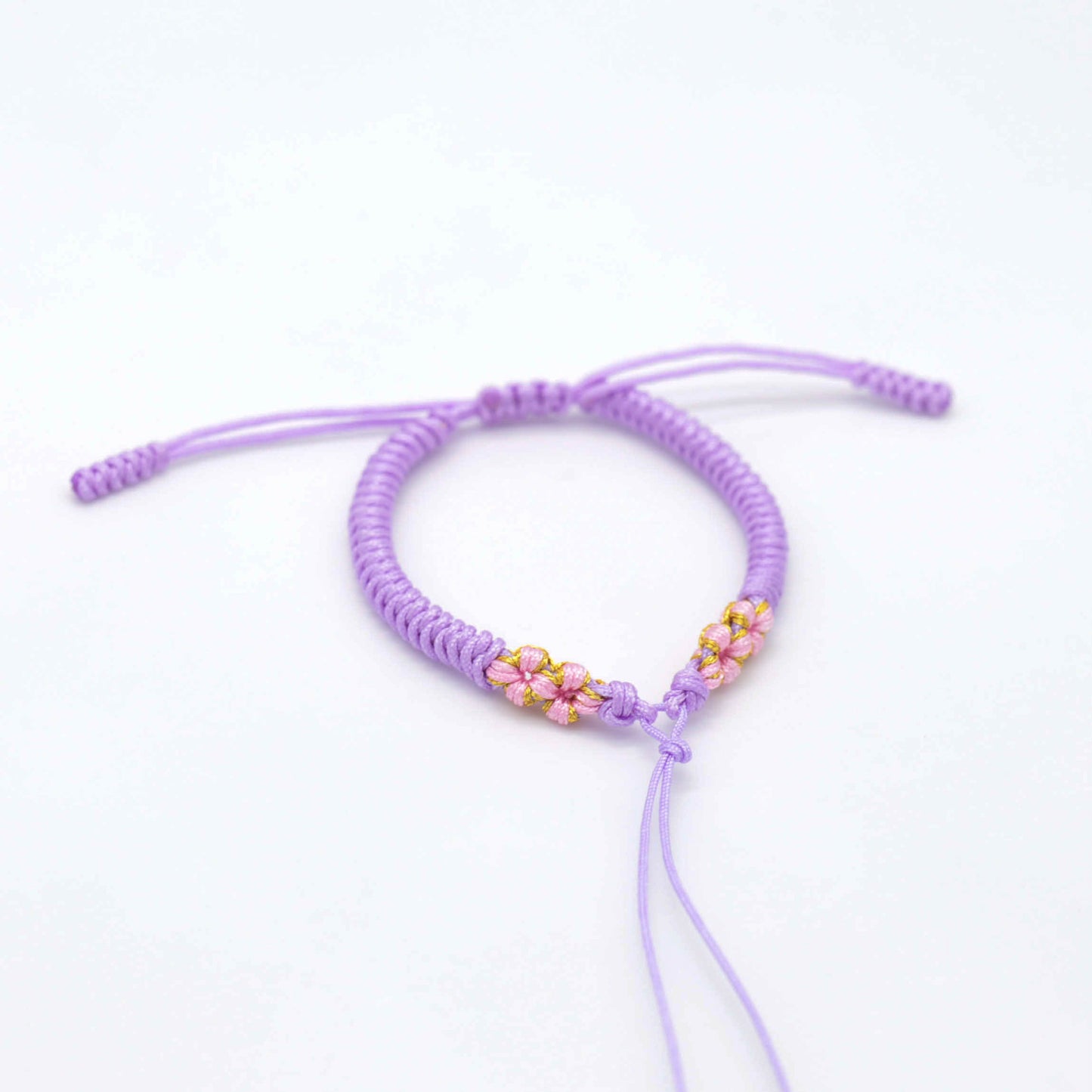 Knot Hand-woven Peach Blossom Carrying Strap Wearable Transfer Beads Bracelets