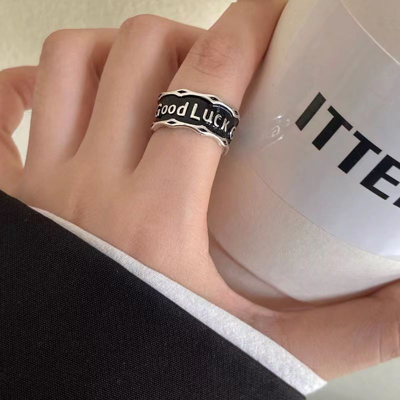 Niche Black Desert Female Twin Unique Romantic Ring
