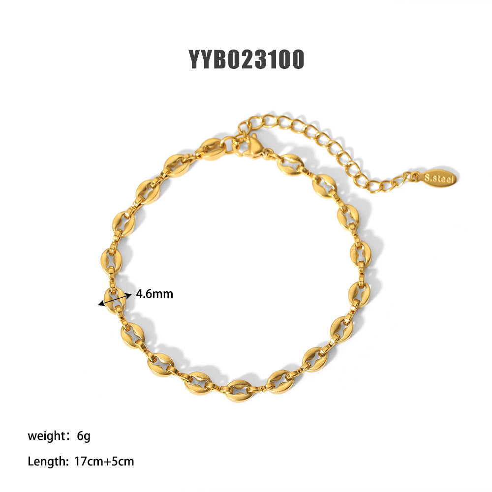 Cuban Link Chain Like Flat Snake Bracelets