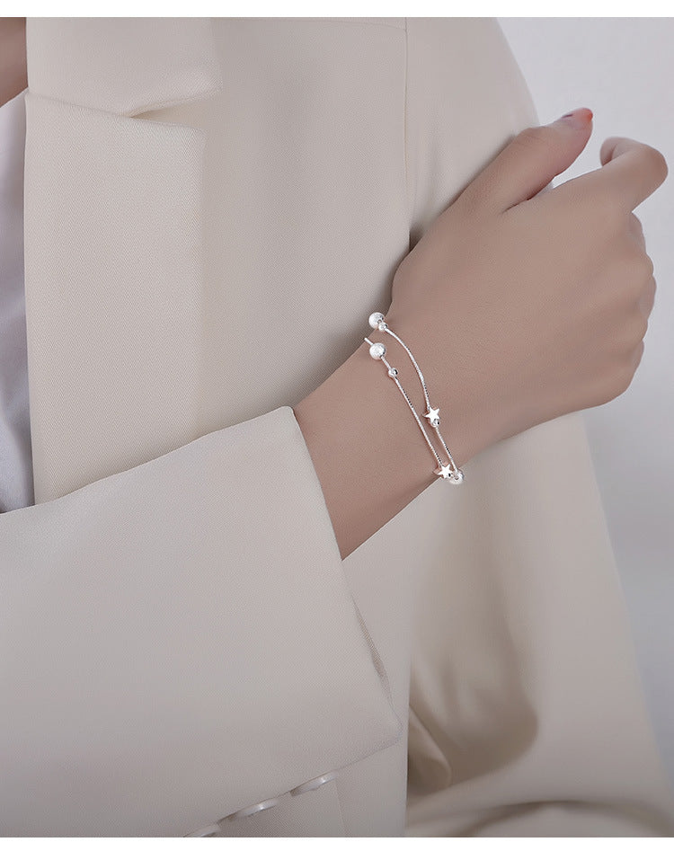 Women's Korean Style Twin Light Luxury High-grade Design Ball Bracelets