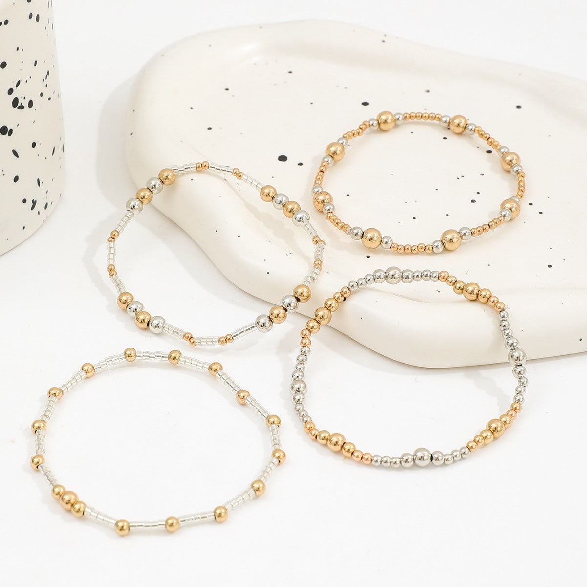 Women's Contrast Color Beaded Personalized Exaggerated For Bracelet