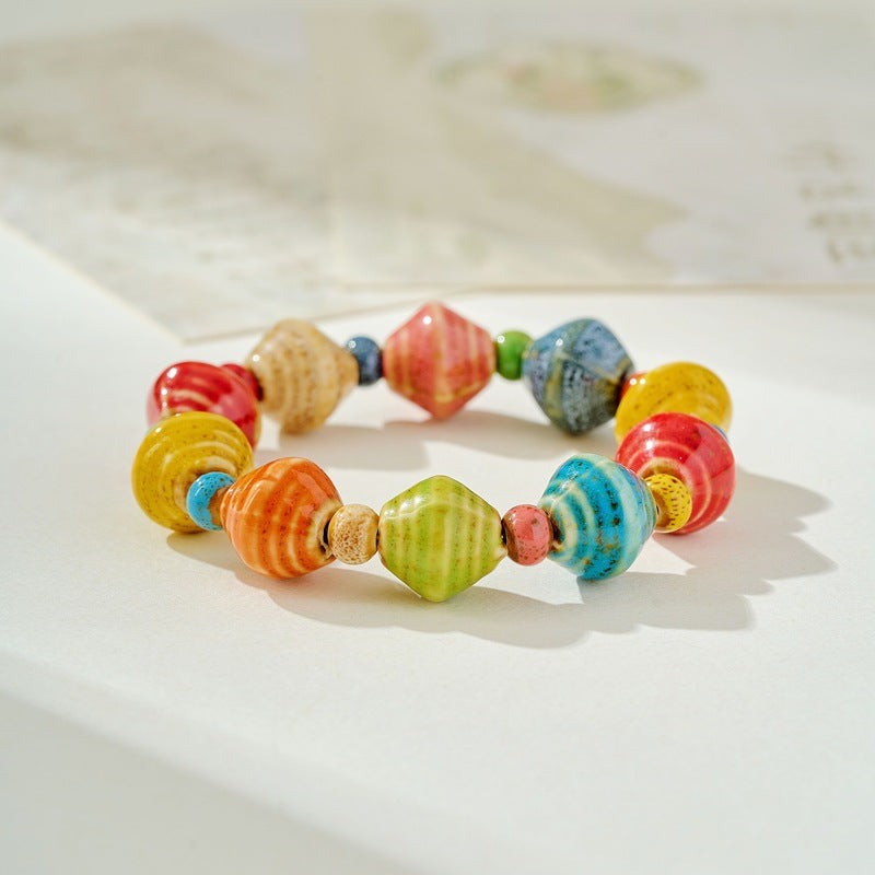 Artistic Ancient Style Bead String Fresh Bracelet