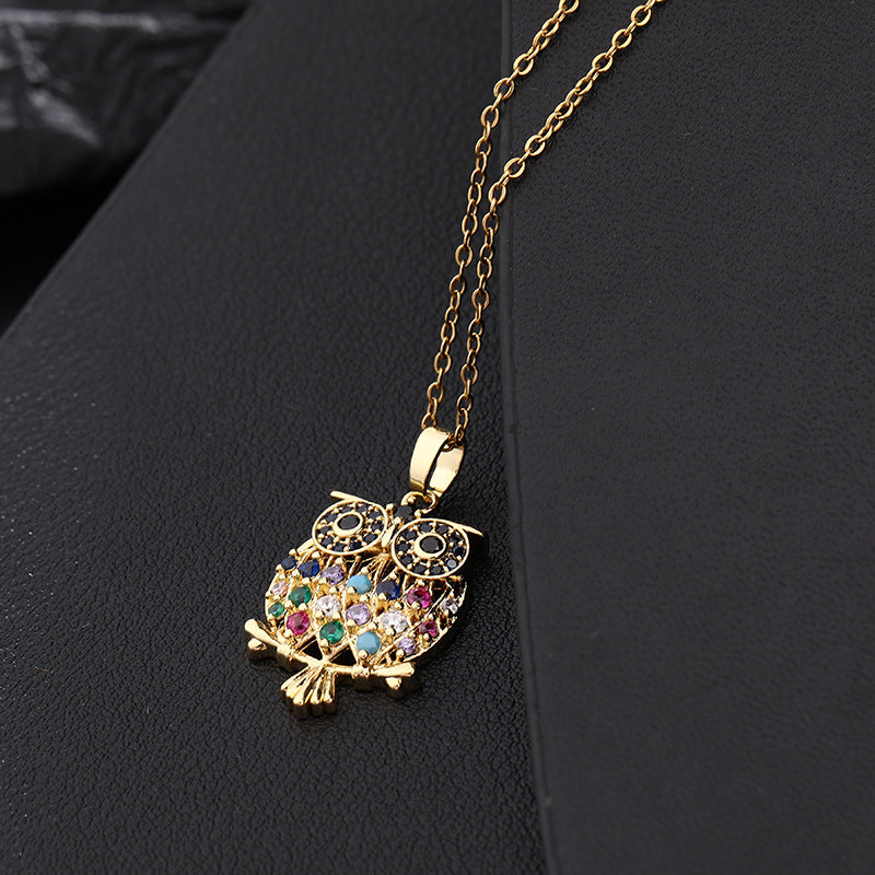 Owl Pendant Exquisite And Versatile Animal Titanium Necklaces