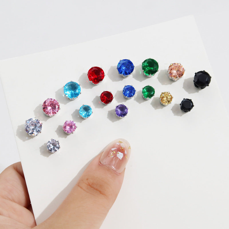 Super Flash Zircon Bone Nail Magnet Ear Clip