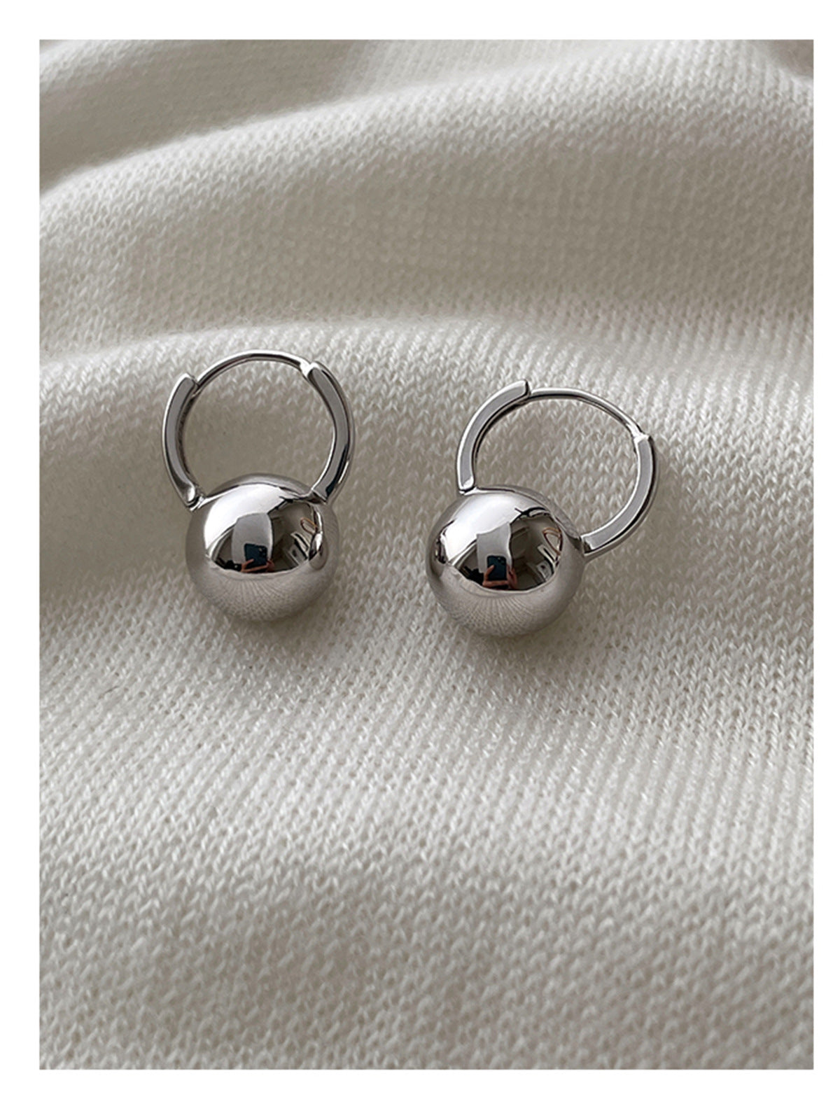 Ball High-grade Ear Sterling Sier Needle Niche Earrings