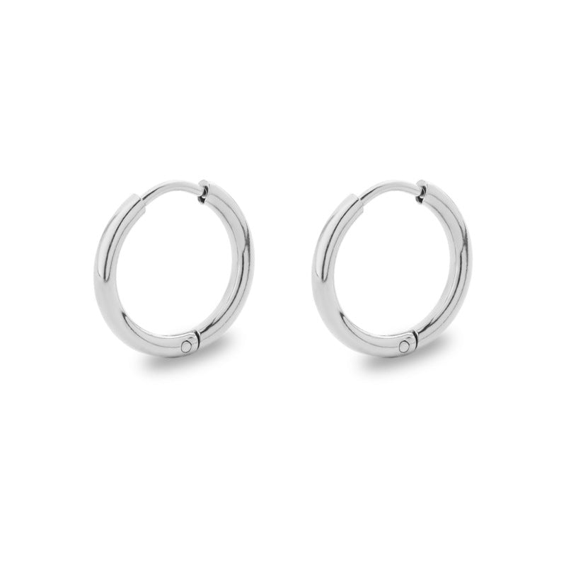 Titanium Steel Stainless Coil Trendy Arc Glossy Ear Buckle