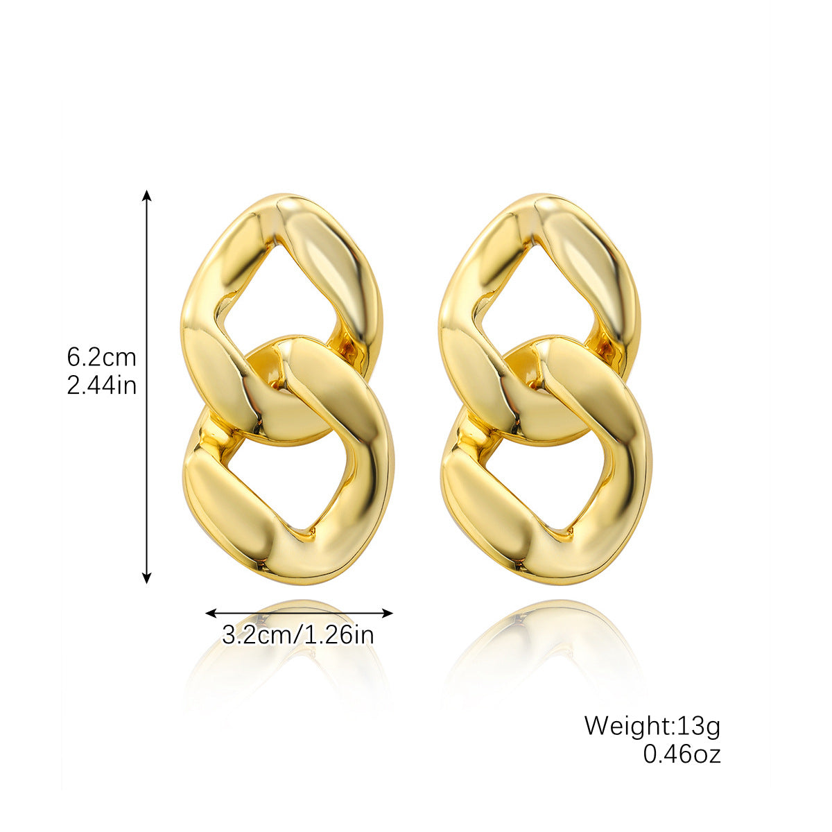 Acrylic Suite Exaggerated Hip Hop Cool Single Layer Leopard Jewelry Set