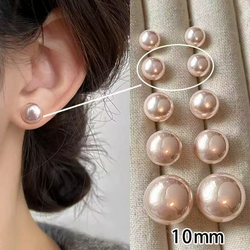 Pearl Cherry White Female Korean Sweet Popular High-grade Light Luxury Stud Earrings